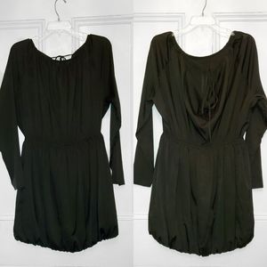 Black bubble dress with tie in back